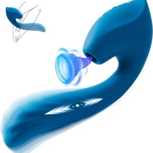 Vibrator Sex Toys Thrusting Dildo - QUZAR 3IN1 Adult Toy G Spot Clitoral Stimulator for Women with 7 Thrusting + 10 Vibration + 10 Suction, Clit Nipple Anal Adult Sex Game for Couple Female Men