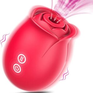 Sex Toys Rose Dildo Vibrator - Upgraded Adult Toys with 5 Sucking & Vibrating Modes for Women Clitoral Nipple, Rose Sucker Sex Toy Clitoral G Spot Vibrators for Woman Couples Adult Sex Games